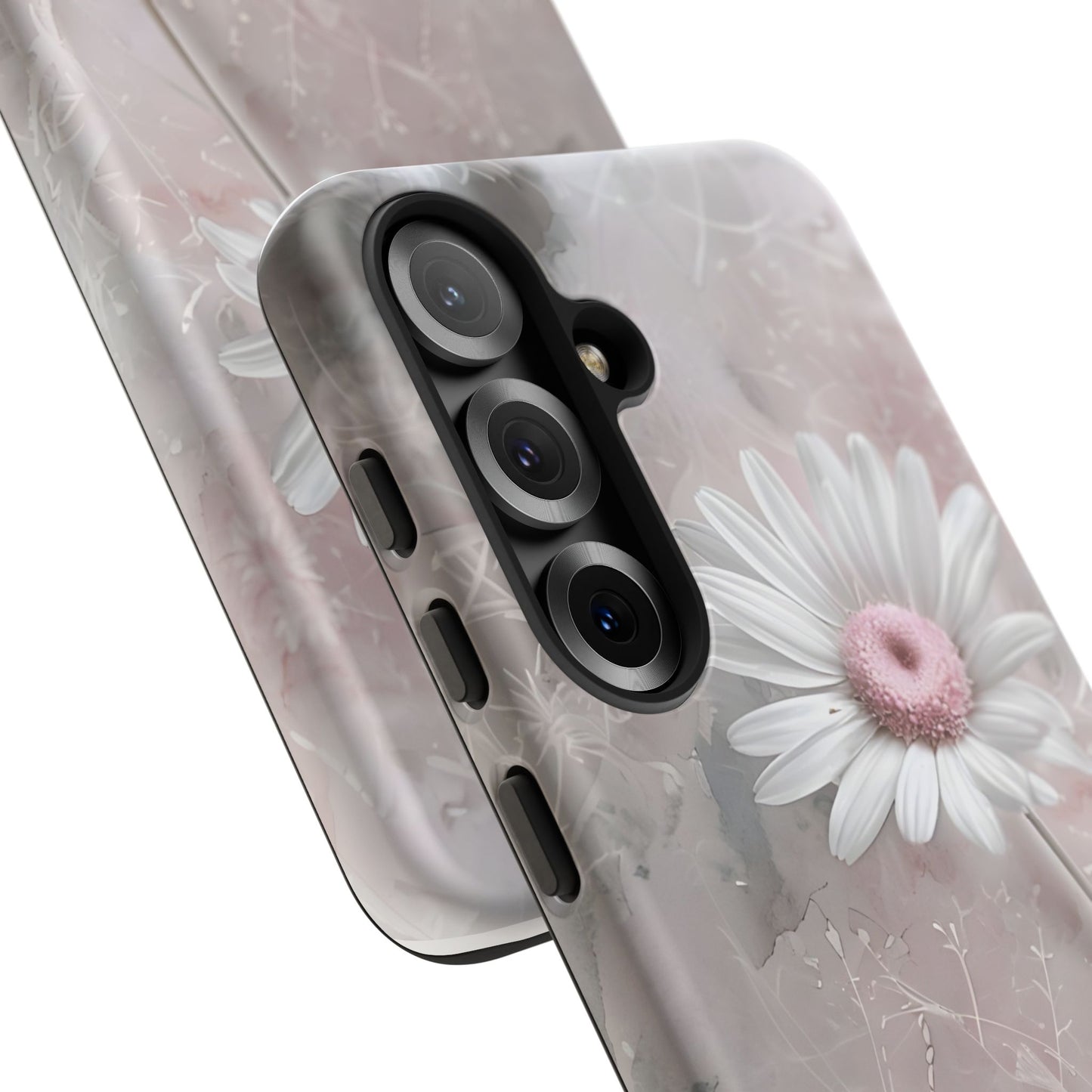 Floral Tough Phone Case - Elegant Daisy Design