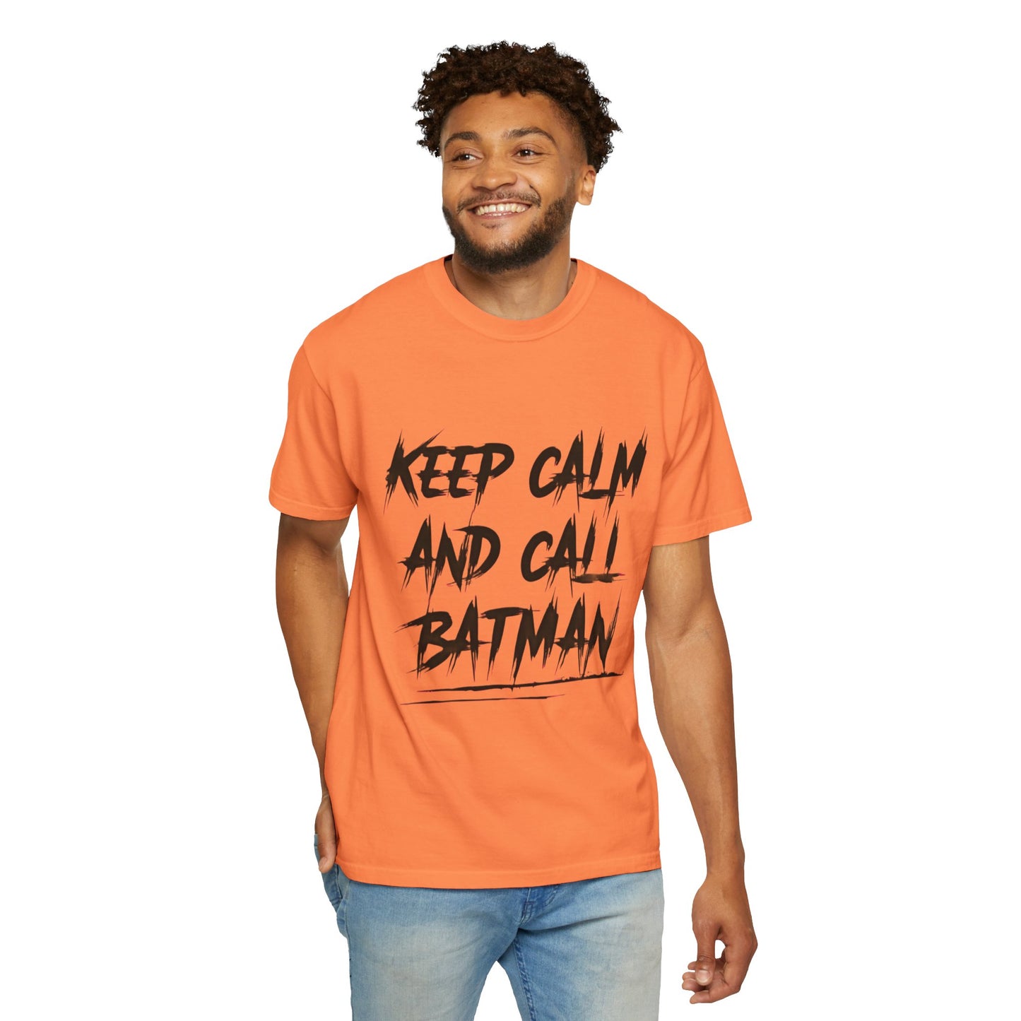 Funny T-shirt - Keep Calm and Call Batman - For Superhero Fans