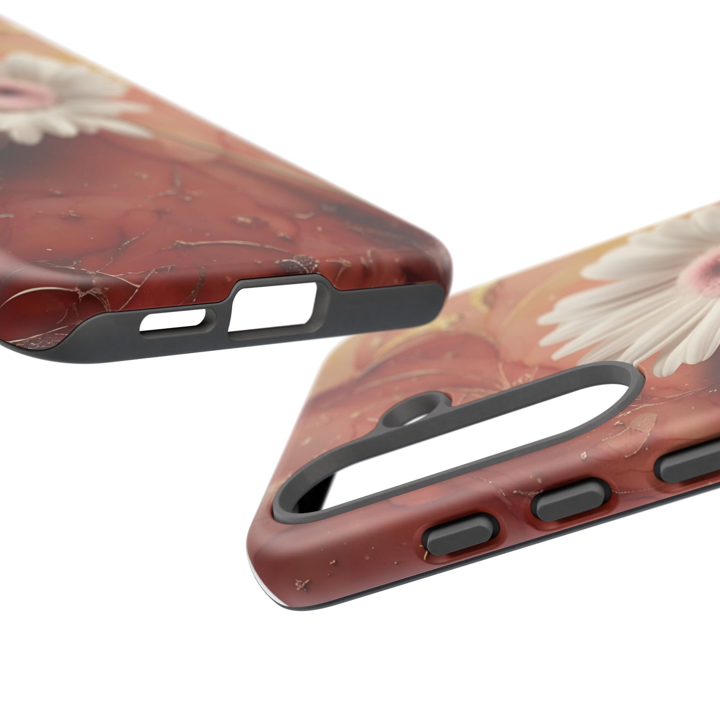 Floral Tough Phone Case - Elegant Gerbera Daisy Design