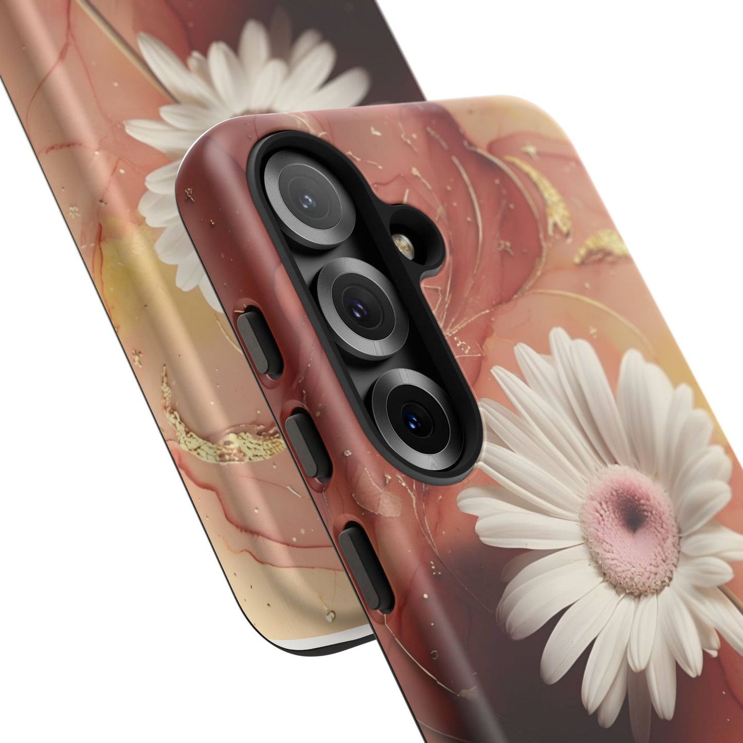 Floral Tough Phone Case - Elegant Gerbera Daisy Design