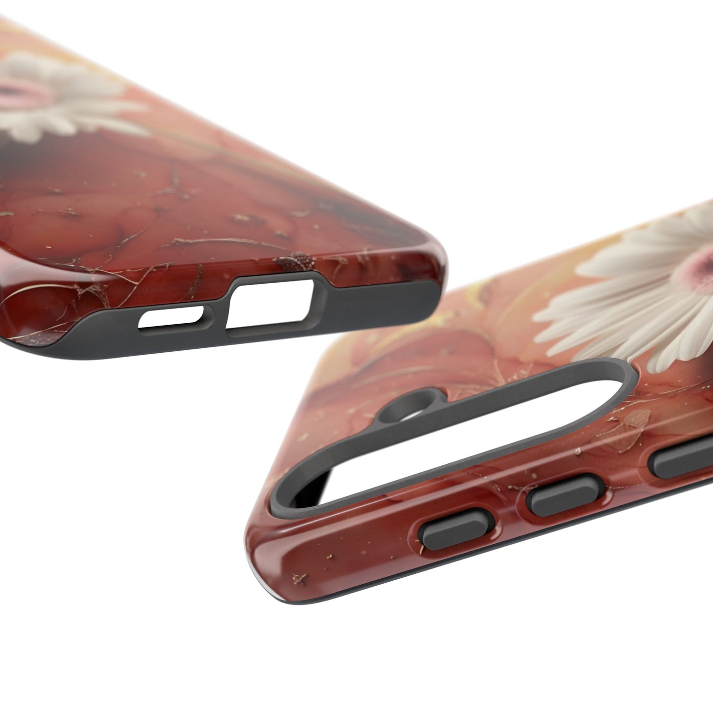 Floral Tough Phone Case - Elegant Gerbera Daisy Design