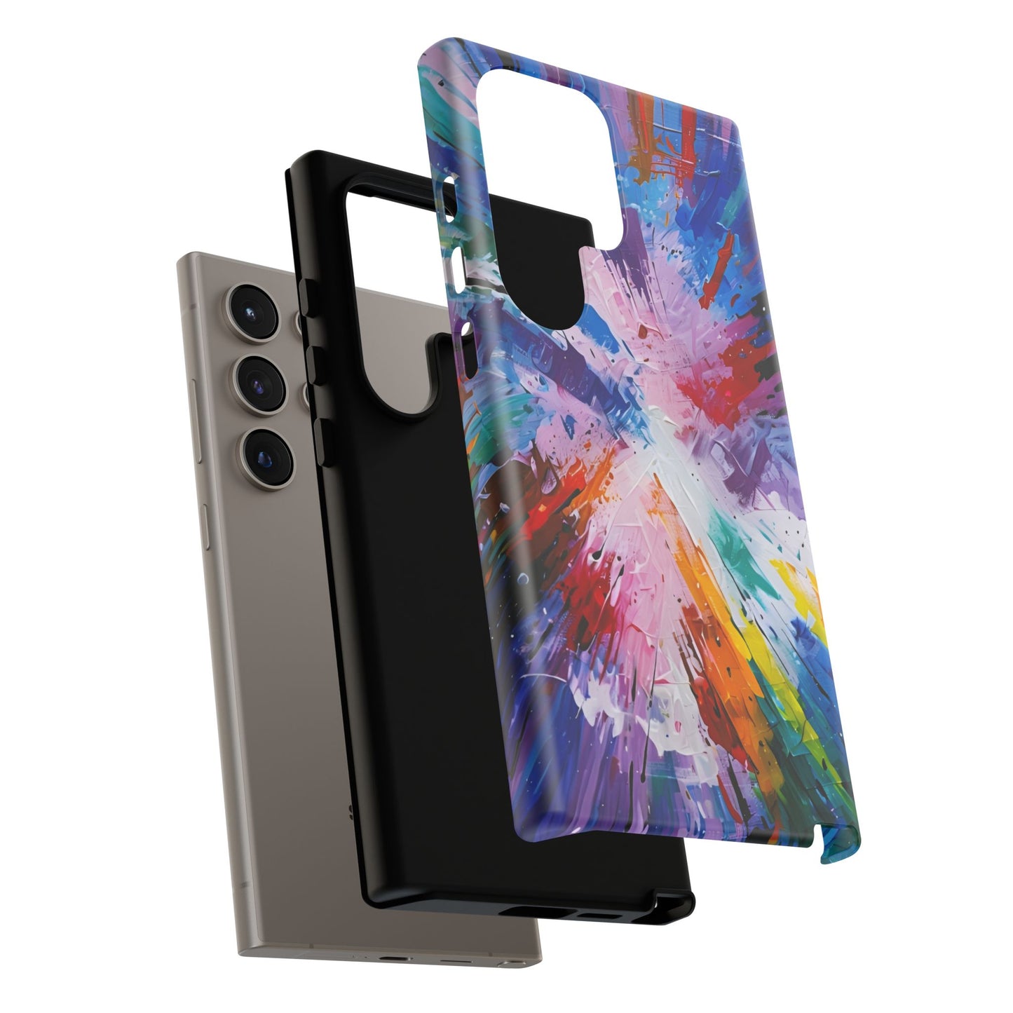 Vibrant Tough Phone Case - Abstract Color Explosion Design