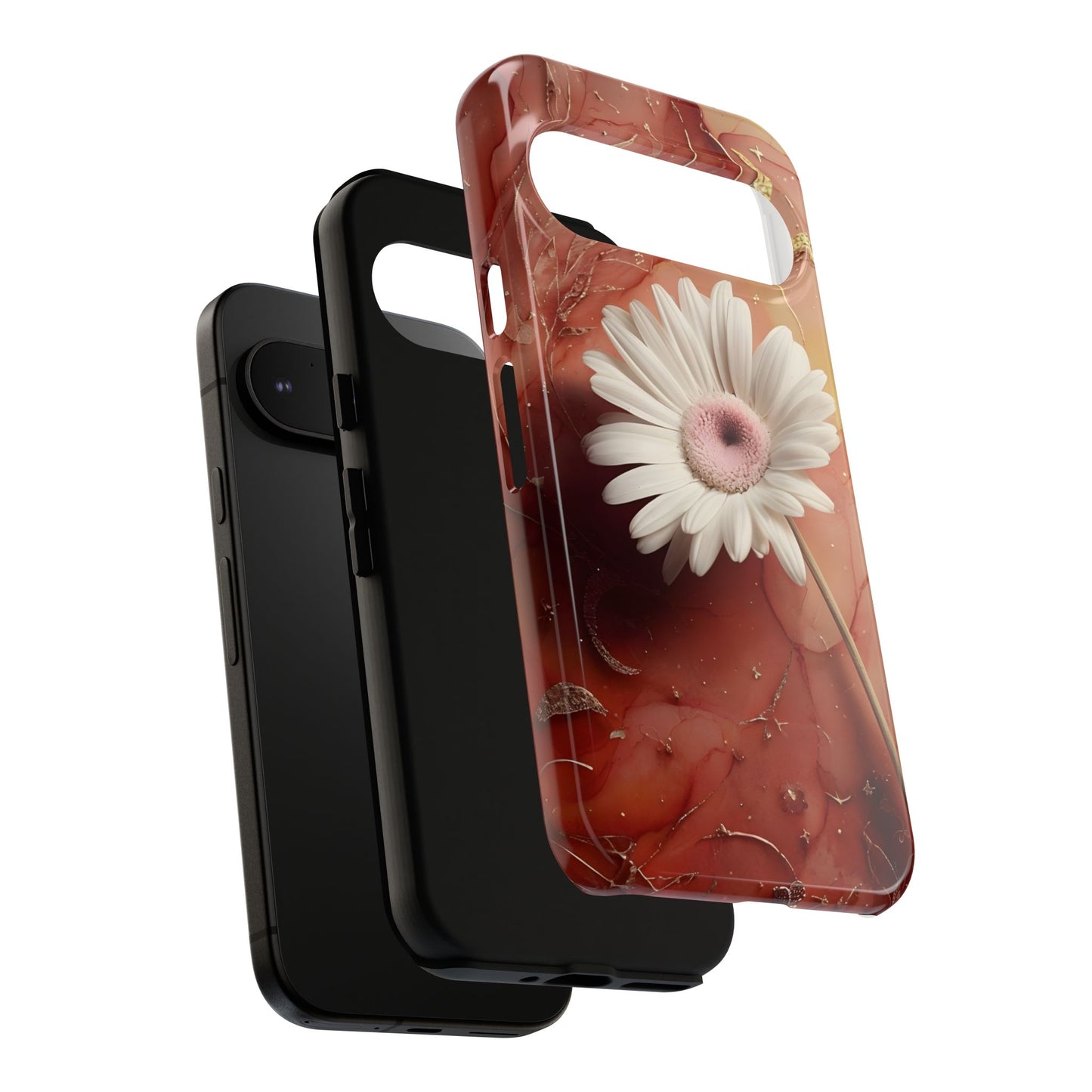 Floral Tough Phone Case - Elegant Gerbera Daisy Design