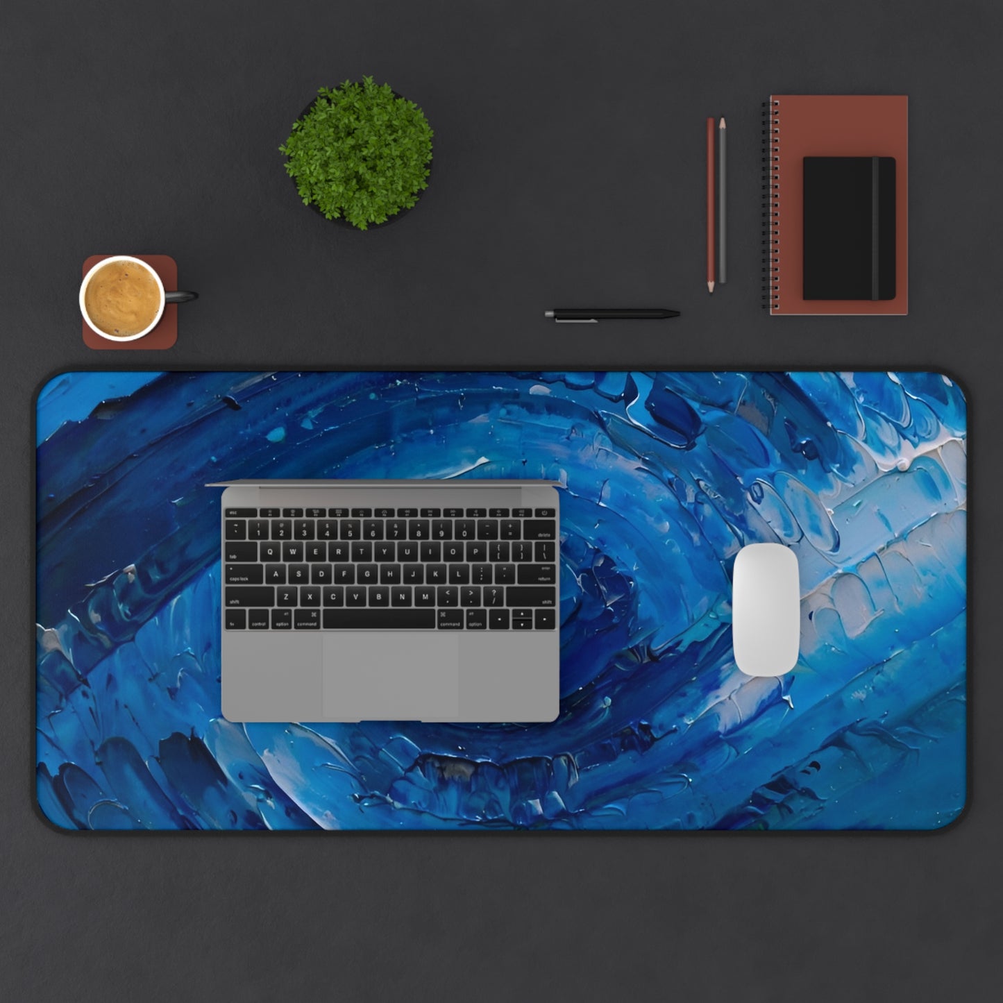 Ocean Waves Desk Mat - Artistic Desk Accessory for Home Office