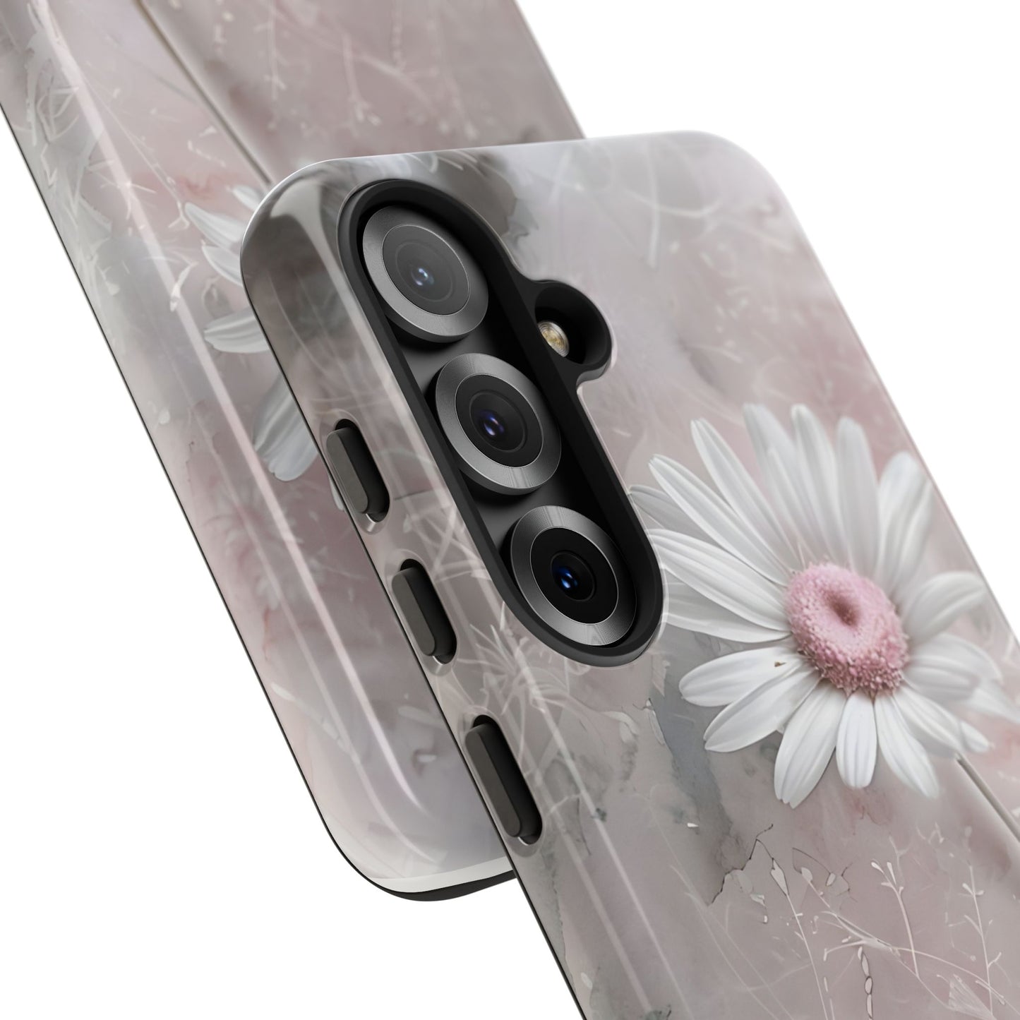 Floral Tough Phone Case - Elegant Daisy Design