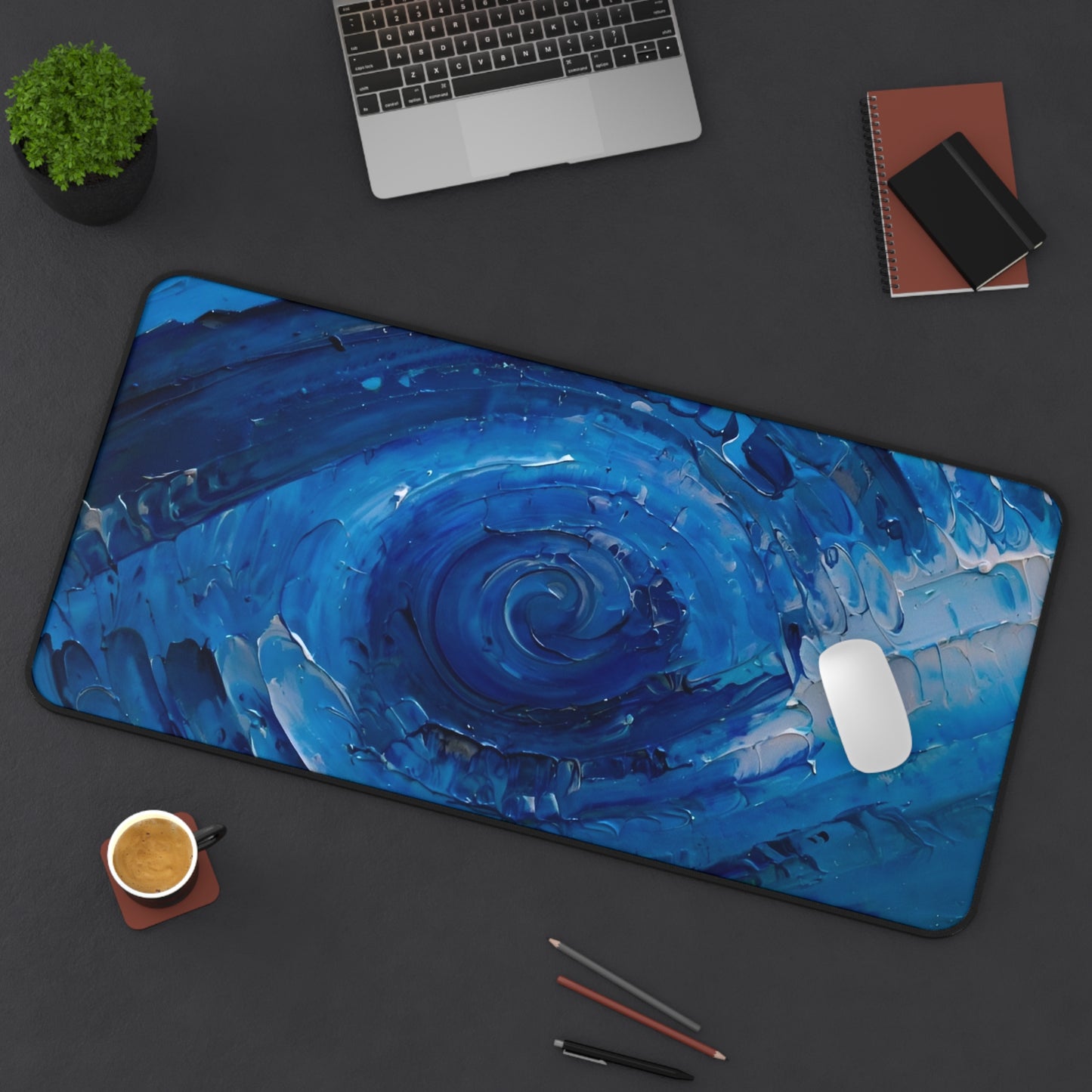 Ocean Waves Desk Mat - Artistic Desk Accessory for Home Office