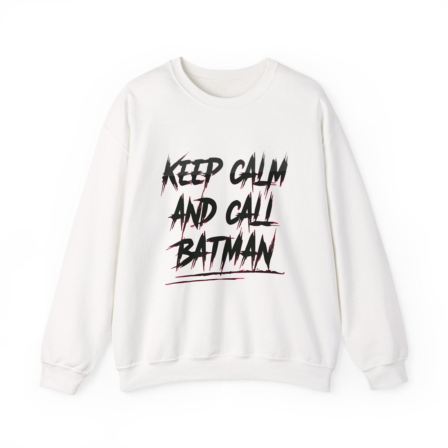 Funny Sweatshirt - Keep Calm and Call Batman - Unisex Heavy Blend Crewneck