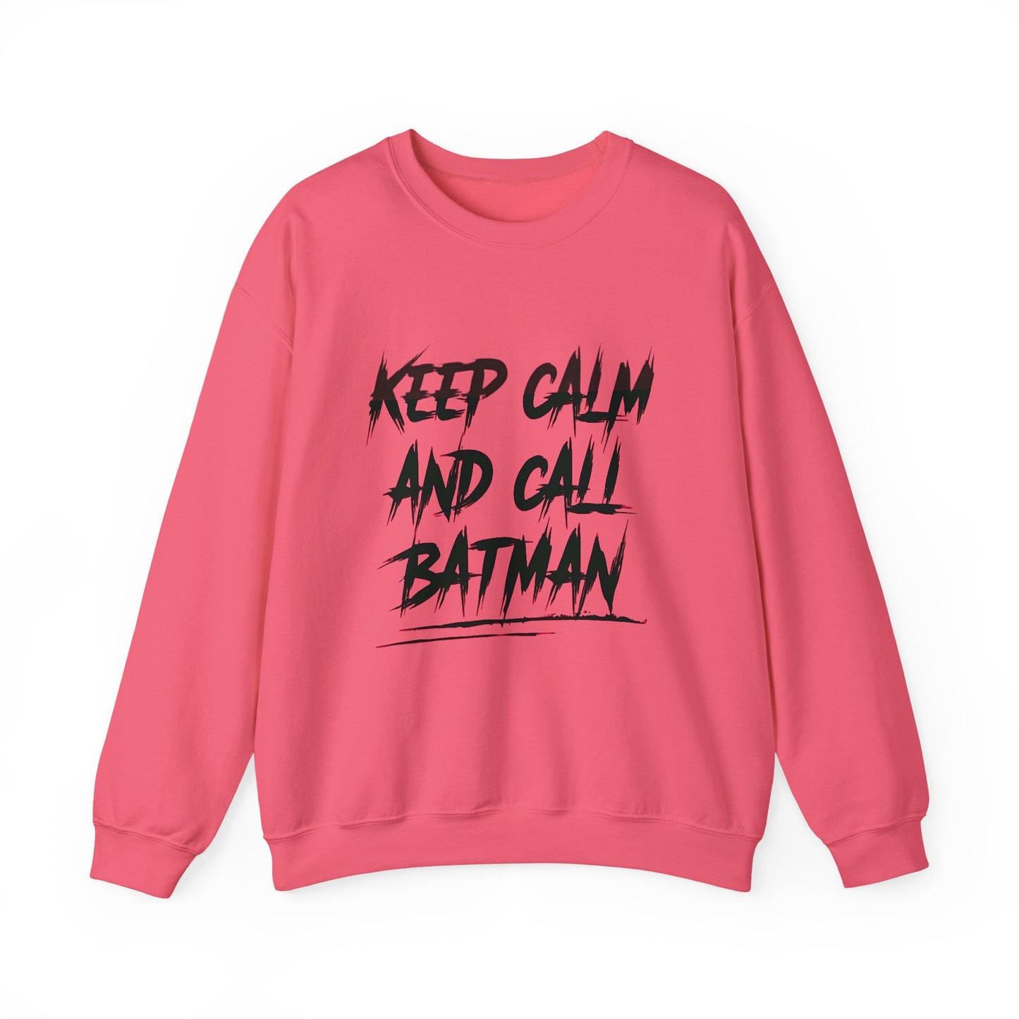Funny Sweatshirt - Keep Calm and Call Batman - Unisex Heavy Blend Crewneck