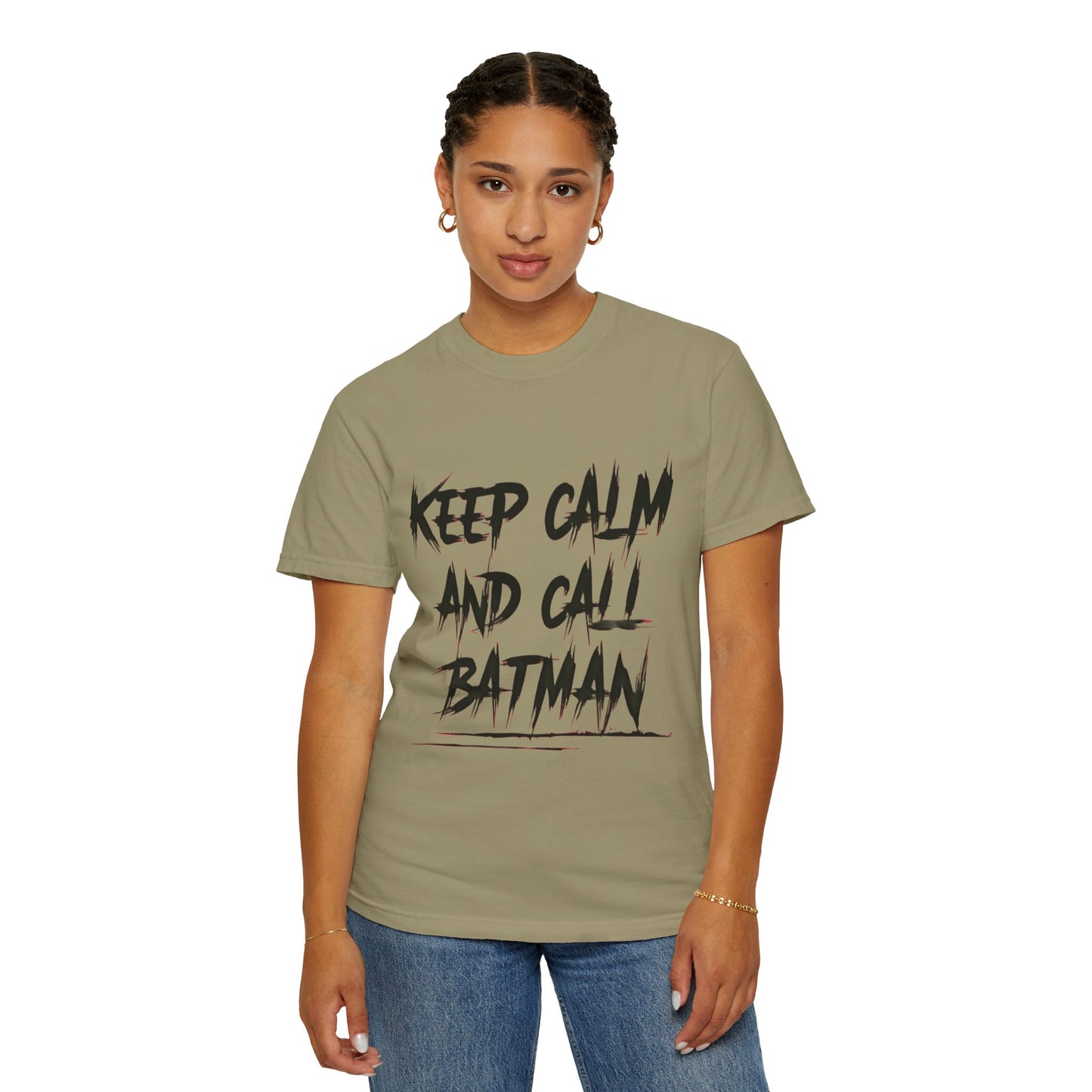 Funny T-shirt - Keep Calm and Call Batman - For Superhero Fans