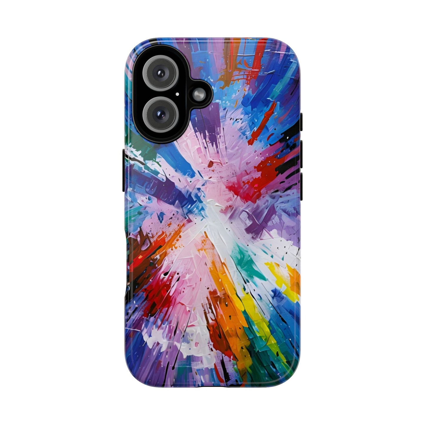 Vibrant Tough Phone Case - Abstract Color Explosion Design