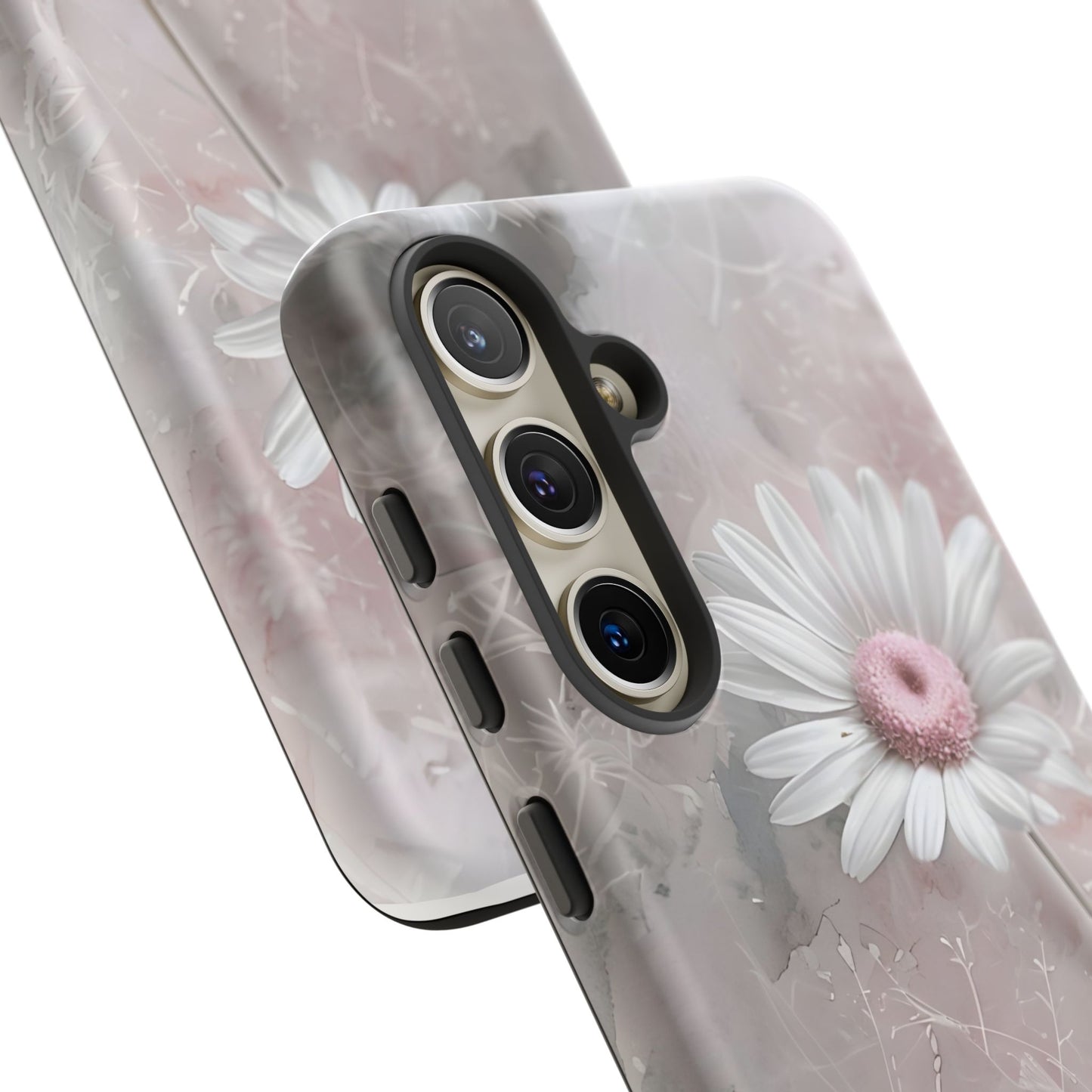 Floral Tough Phone Case - Elegant Daisy Design