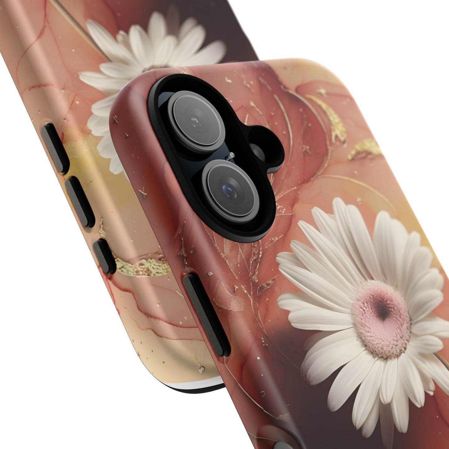 Floral Tough Phone Case - Elegant Gerbera Daisy Design