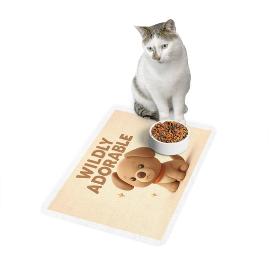 Pet Food Mat - Wildly Adorable Design (12x18)
