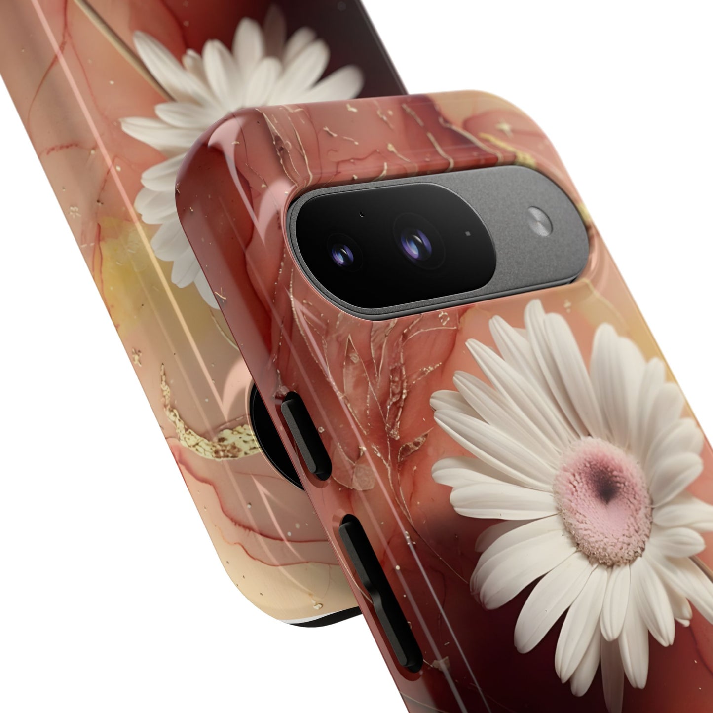 Floral Tough Phone Case - Elegant Gerbera Daisy Design