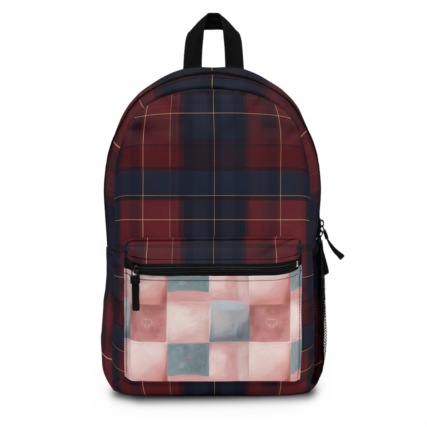 Cozy Plaid Fabric Backpack for School & Work & Travel