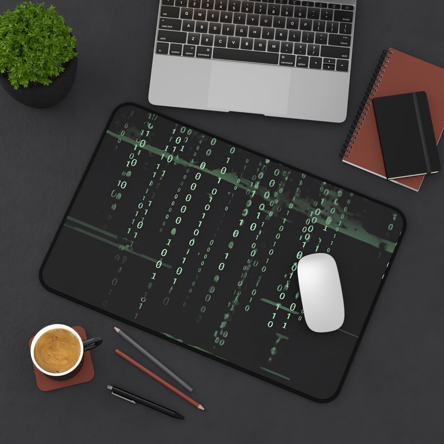 Matrix-Themed Desk Mat - Artistic Desk Accessory for Home Office
