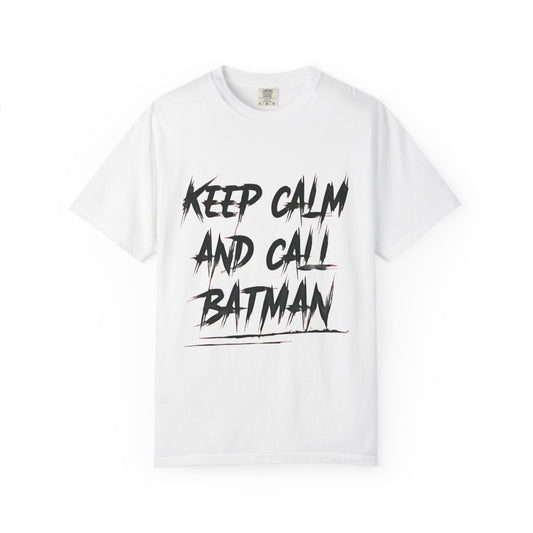 Funny T-shirt - Keep Calm and Call Batman - For Superhero Fans