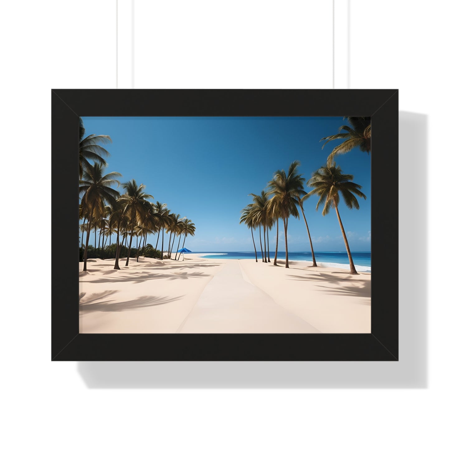 Tropical Beach Framed Horizontal Poster - Coastal Wall Art