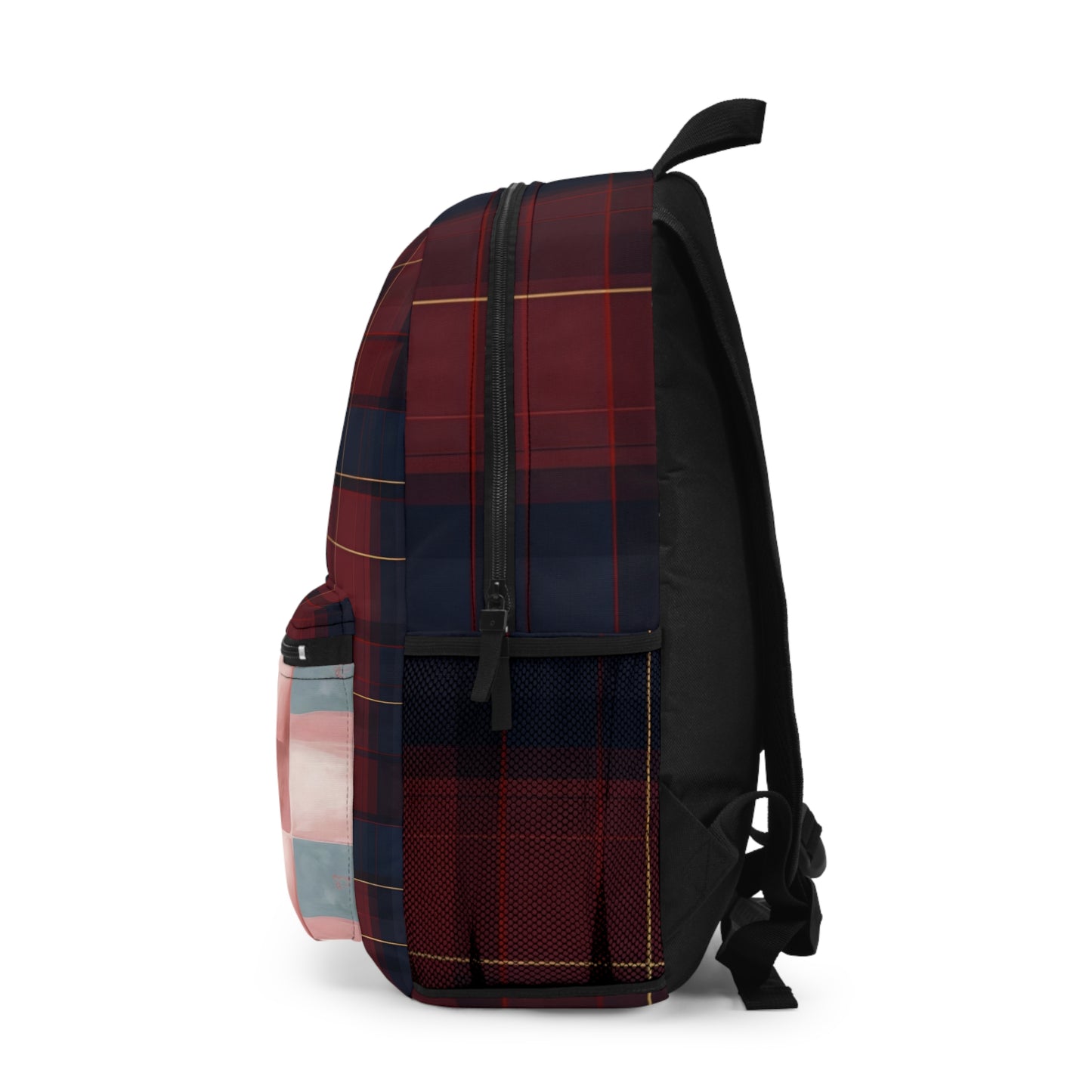 Cozy Plaid Fabric Backpack for School & Work & Travel