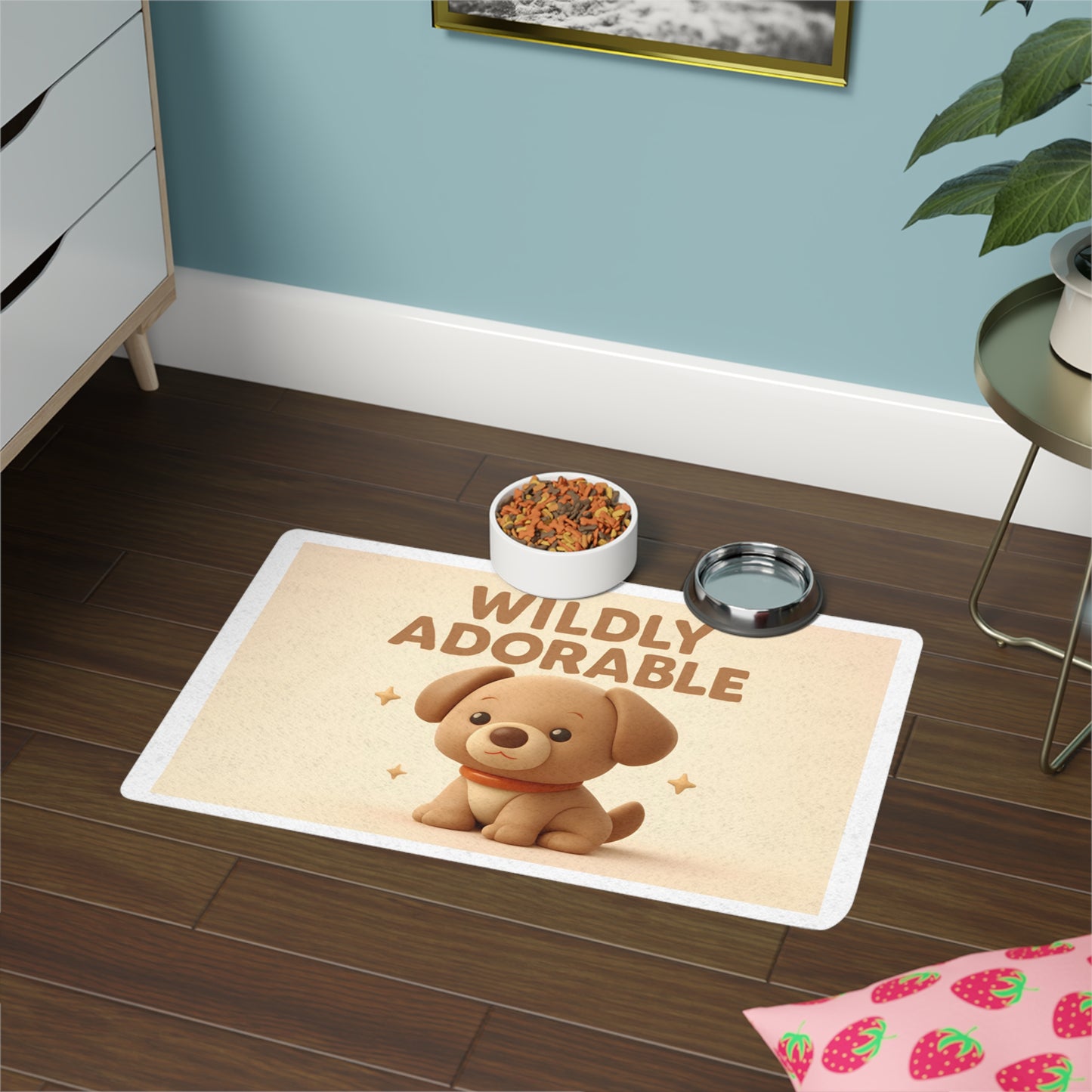 Pet Food Mat - Wildly Adorable Design (12x18)