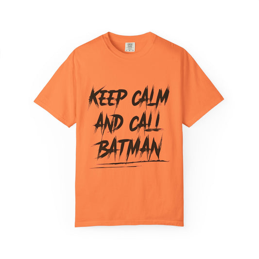 Funny T-shirt - Keep Calm and Call Batman - For Superhero Fans