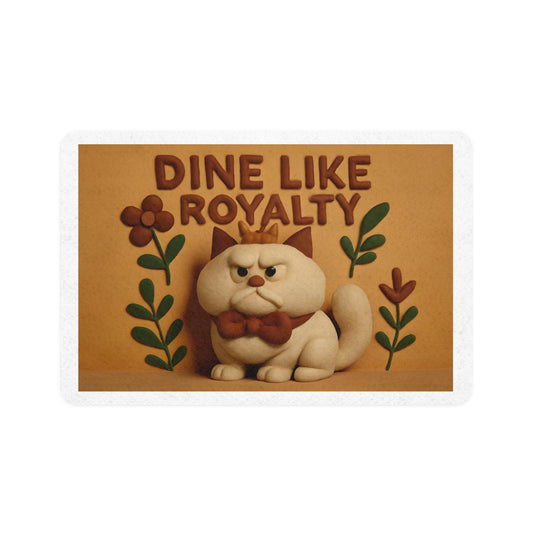Pet Food Mat - Dine Like Royalty Design (12x18)