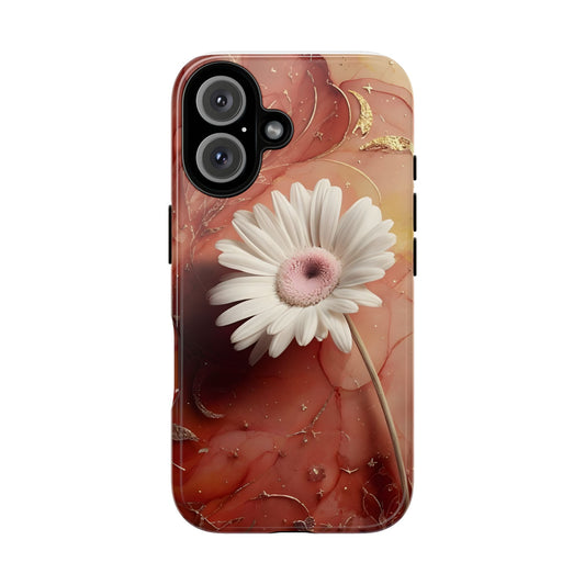 Floral Tough Phone Case - Elegant Gerbera Daisy Design