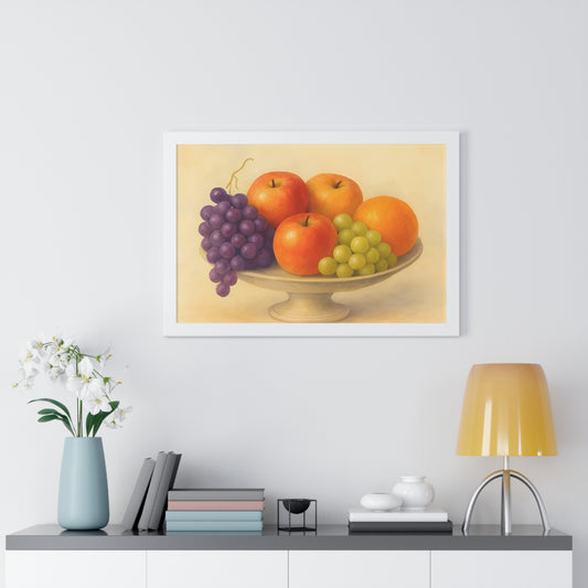 Fruits Framed Horizontal Poster - Dining Room Wall Art