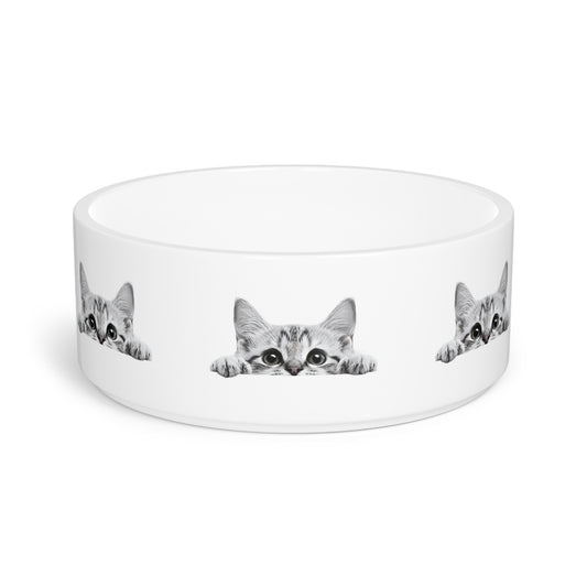 Cute Cat Ceramic Pet Bowl - Purrfect Dish for Feline Friends