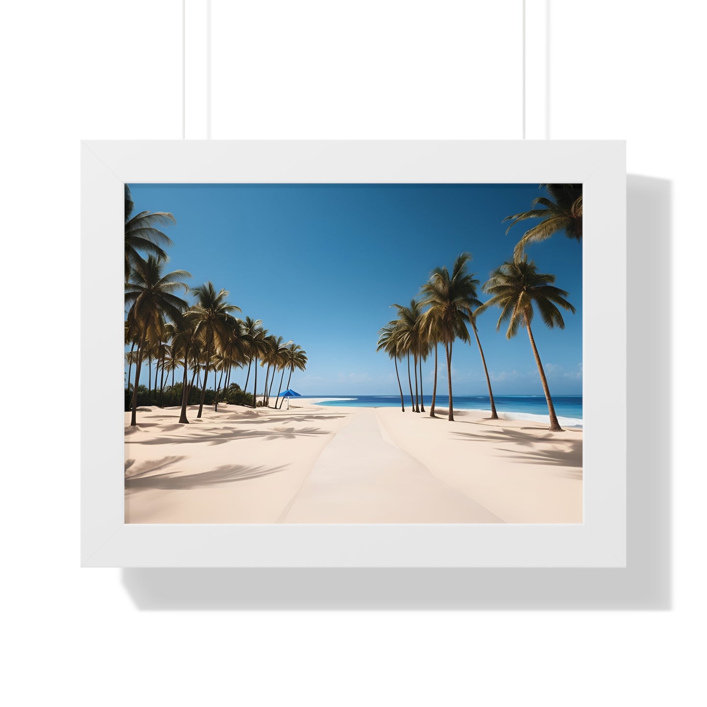 Tropical Beach Framed Horizontal Poster - Coastal Wall Art
