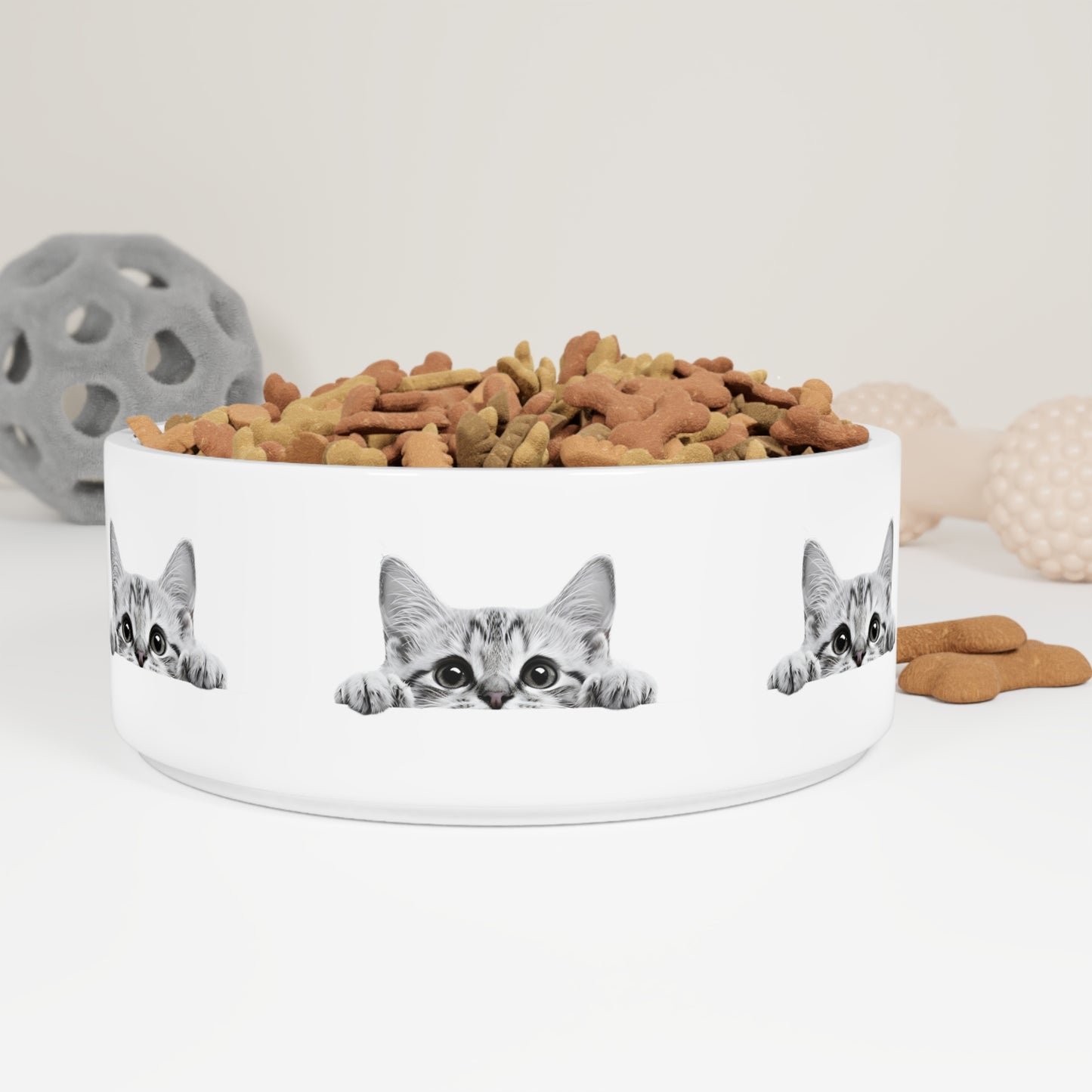 Cute Cat Ceramic Pet Bowl - Purrfect Dish for Feline Friends
