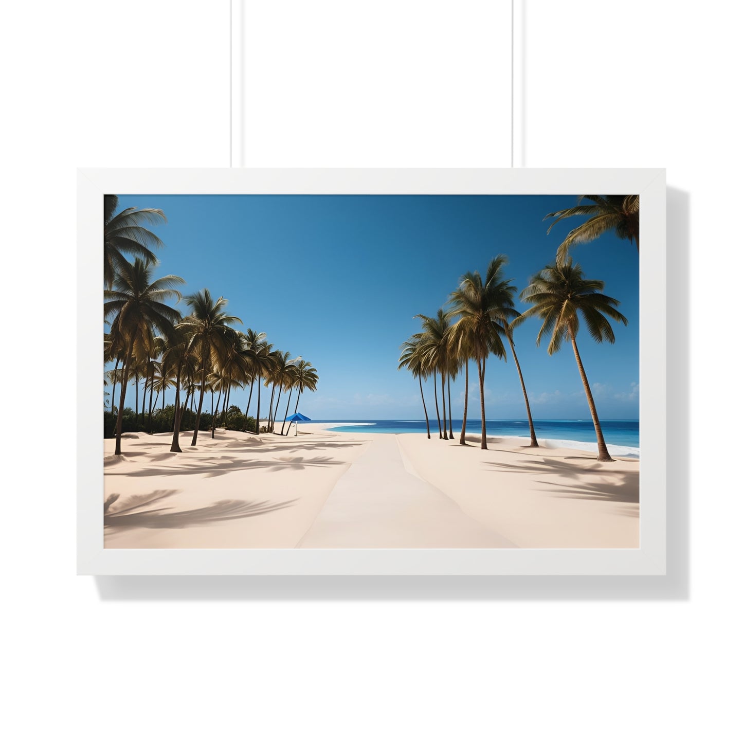 Tropical Beach Framed Horizontal Poster - Coastal Wall Art